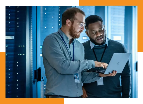 Denpro cybersecurity team in a server room